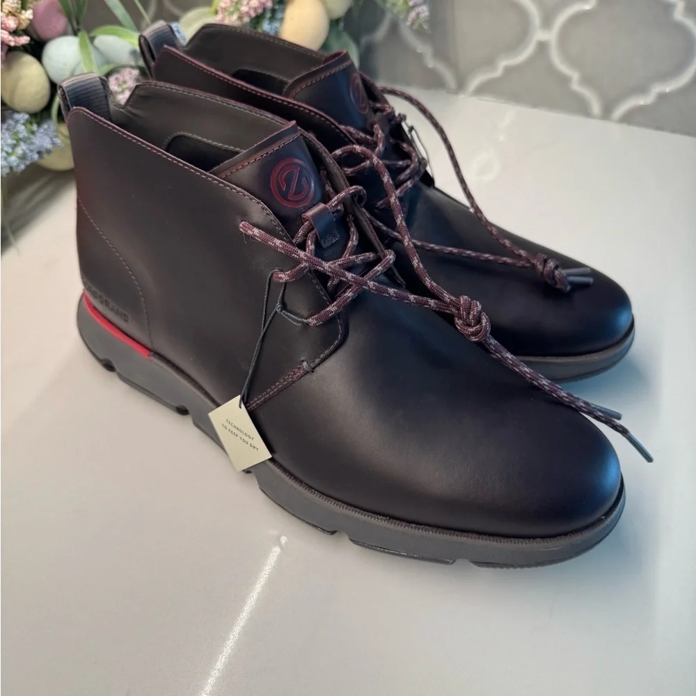 Cole Haan Men's Zerogrand Waterproof Chukka Boot - Pinot/Magnet